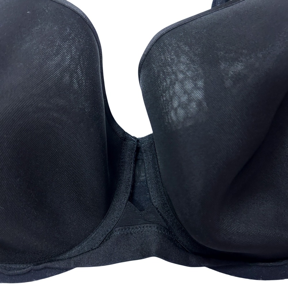 Soma Bra 38D Lightly Lined Perfect Coverage Black Full Coverage Partially Sheer - Picture 4 of 11
